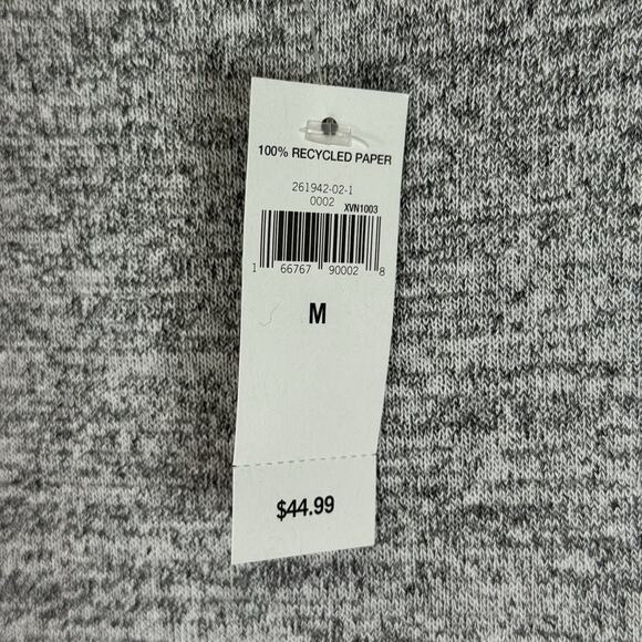BANANA REPUBLIC Factory Women’s Grey KnitLongSleeve Top Size M Soft Pullover Zip - Picture 6 of 9